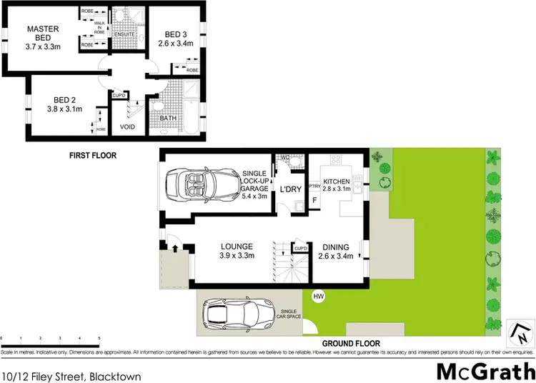Floorplan of Homely townhouse listing, 12/10 Filey Street, Blacktown NSW 2148