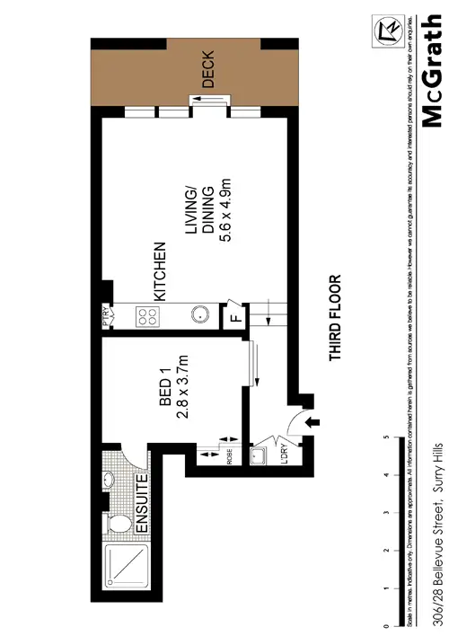 Floorplan of Homely apartment listing, 306/28 Bellevue Street, Surry Hills NSW 2010