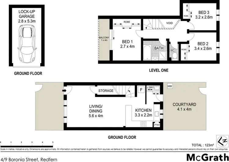 Floorplan of Homely townhouse listing, 4/9 Boronia Street, Redfern NSW 2016