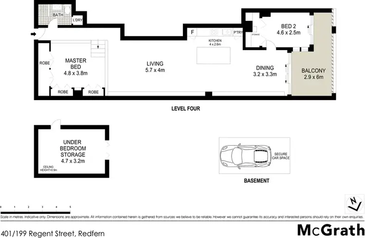 Floorplan of Homely apartment listing, 401/199 Regent Street, Redfern NSW 2016