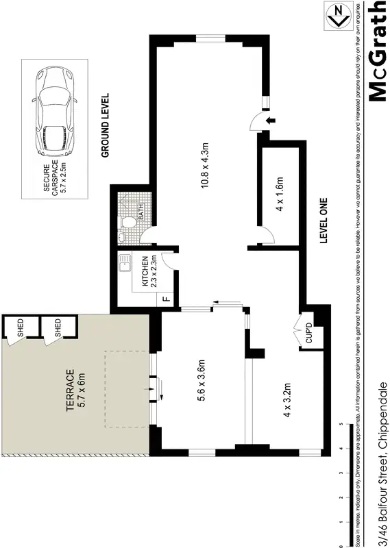 Floorplan of Homely apartment listing, 3/46 Balfour Street, Chippendale NSW 2008