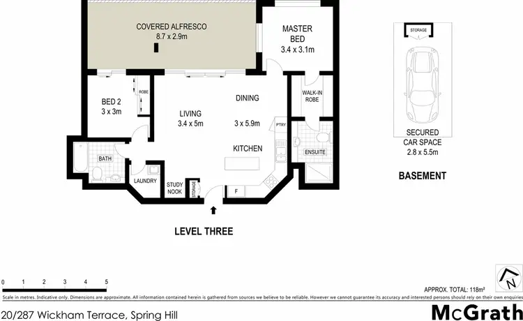 Floorplan of Homely apartment listing, 20/287 Wickham Terrace, Spring Hill QLD 4000