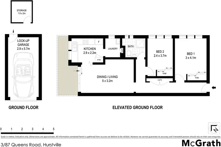 Floorplan of Homely apartment listing, 3/87 Queens Road, Hurstville NSW 2220