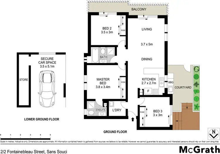 Floorplan of Homely apartment listing, 2/2 Fontainebleau Street, Sans Souci NSW 2219