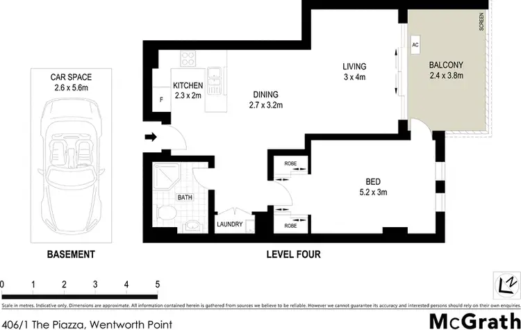 Floorplan of Homely apartment listing, 406/1 The Piazza, Wentworth Point NSW 2127