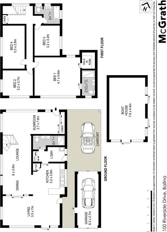 Floorplan of Homely house listing, 100 Riverside Drive, Ballina NSW 2478