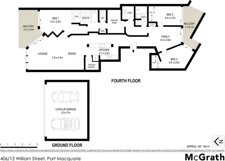 Floorplan of Homely apartment listing, 406/12 William Street, Port Macquarie NSW 2444