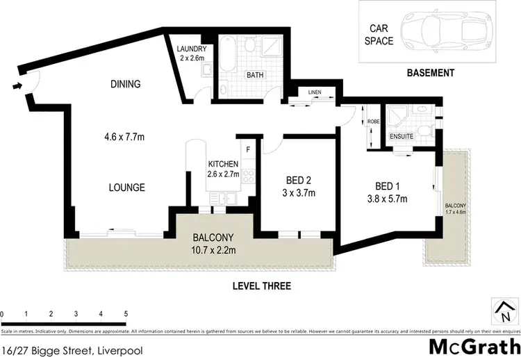 Floorplan of Homely apartment listing, 16/27 Bigge Street, Liverpool NSW 2170