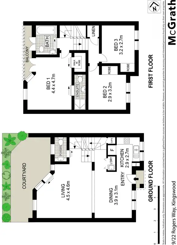 Floorplan of Homely townhouse listing, 9/22 Rodgers Street, Kingswood NSW 2747