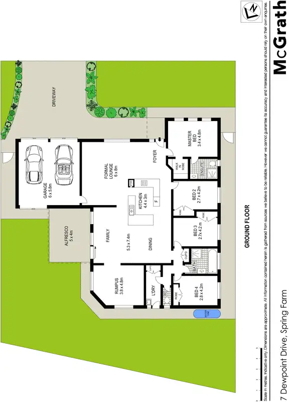 Floorplan of Homely house listing, 7 Dewpoint Drive, Spring Farm NSW 2570