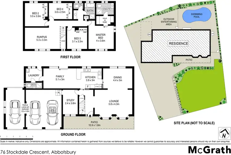 Floorplan of Homely house listing, 76 Stockdale Crescent, Abbotsbury NSW 2176