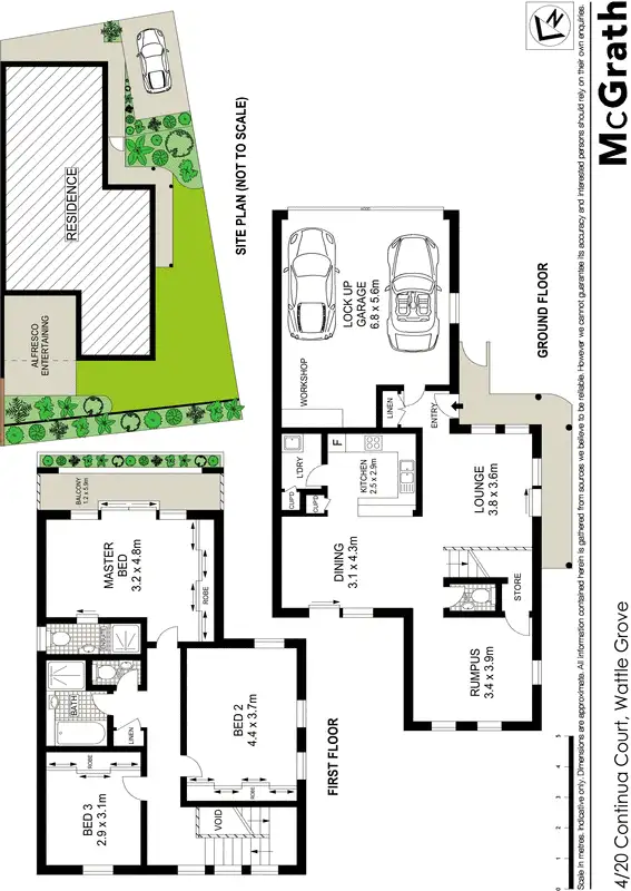 Floorplan of Homely townhouse listing, 4/20 Continua Court, Wattle Grove NSW 2173