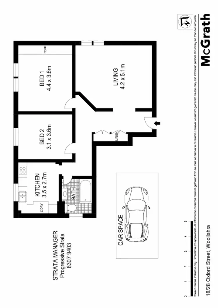 Floorplan of Homely apartment listing, 18/28 Oxford Street, Woollahra NSW 2025
