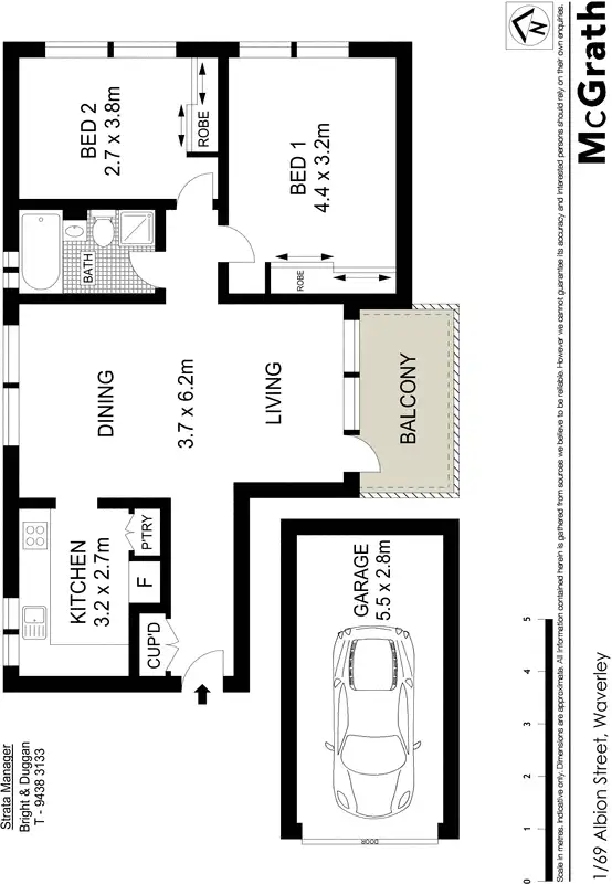 Floorplan of Homely apartment listing, 1/69 Albion Street, Waverley NSW 2024
