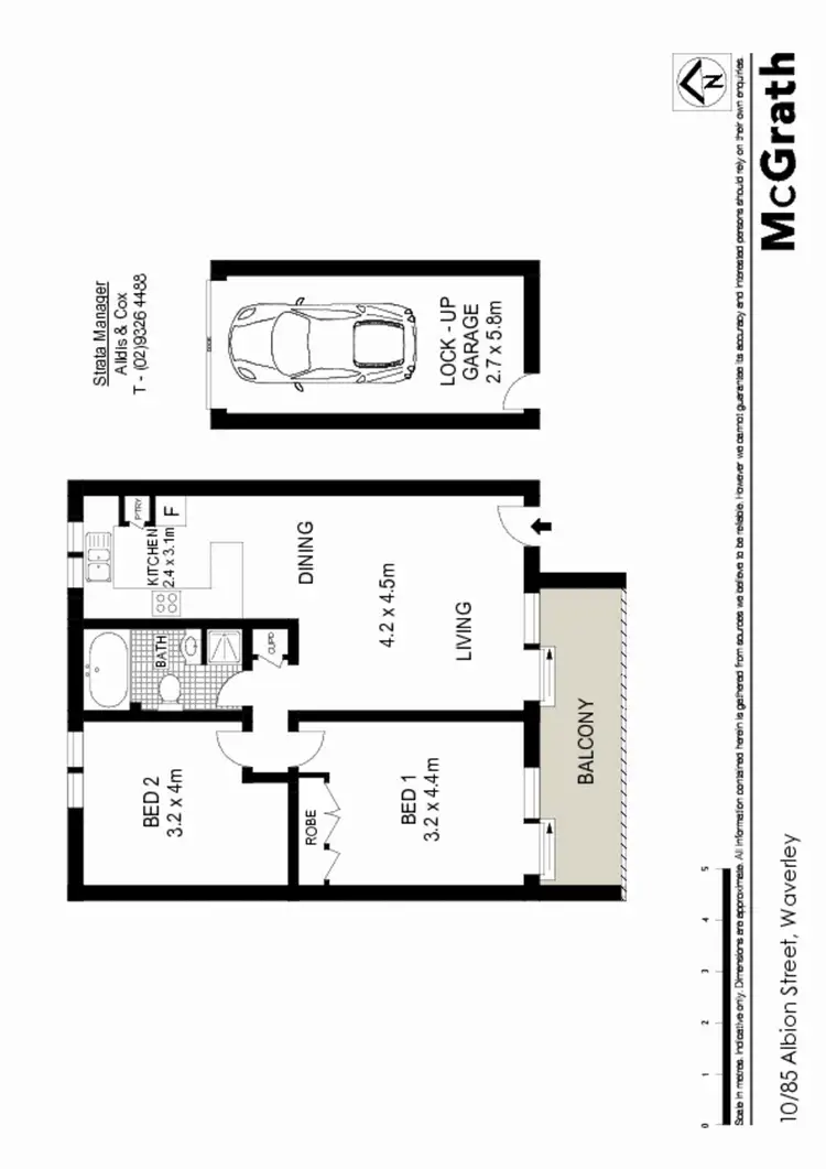 Floorplan of Homely apartment listing, 10/85 Albion Street, Waverley NSW 2024