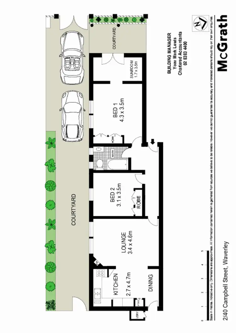 Floorplan of Homely apartment listing, 2/40 Campbell Street, Waverley NSW 2024
