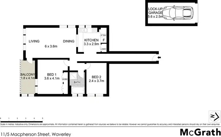 Floorplan of Homely apartment listing, 11/5 Macpherson Street, Waverley NSW 2024