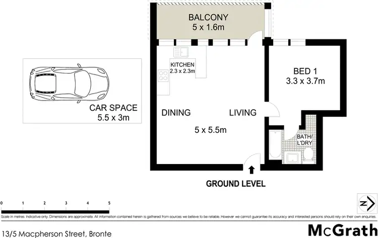 Floorplan of Homely apartment listing, 13/5 Macpherson Street, Waverley NSW 2024