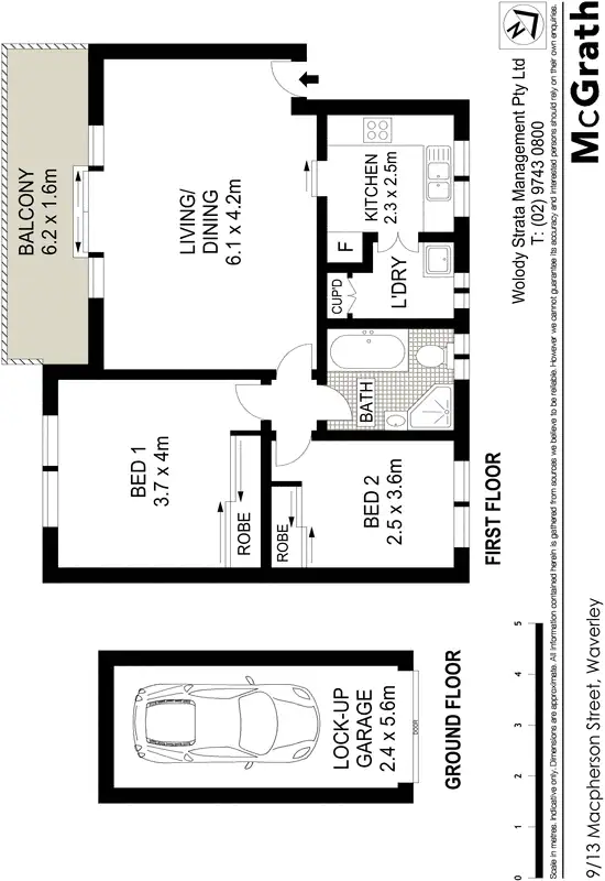 Floorplan of Homely apartment listing, 9/13 Macpherson Street, Waverley NSW 2024