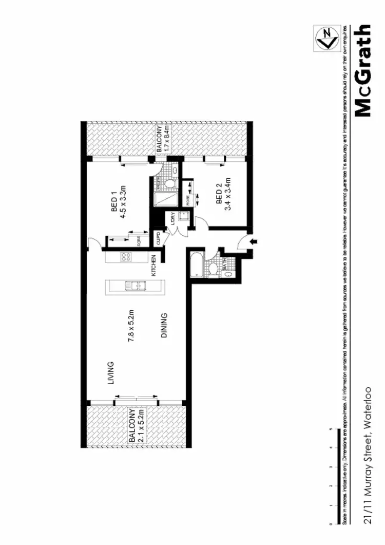 Floorplan of Homely apartment listing, 21/11 Murray Street, Waterloo NSW 2017