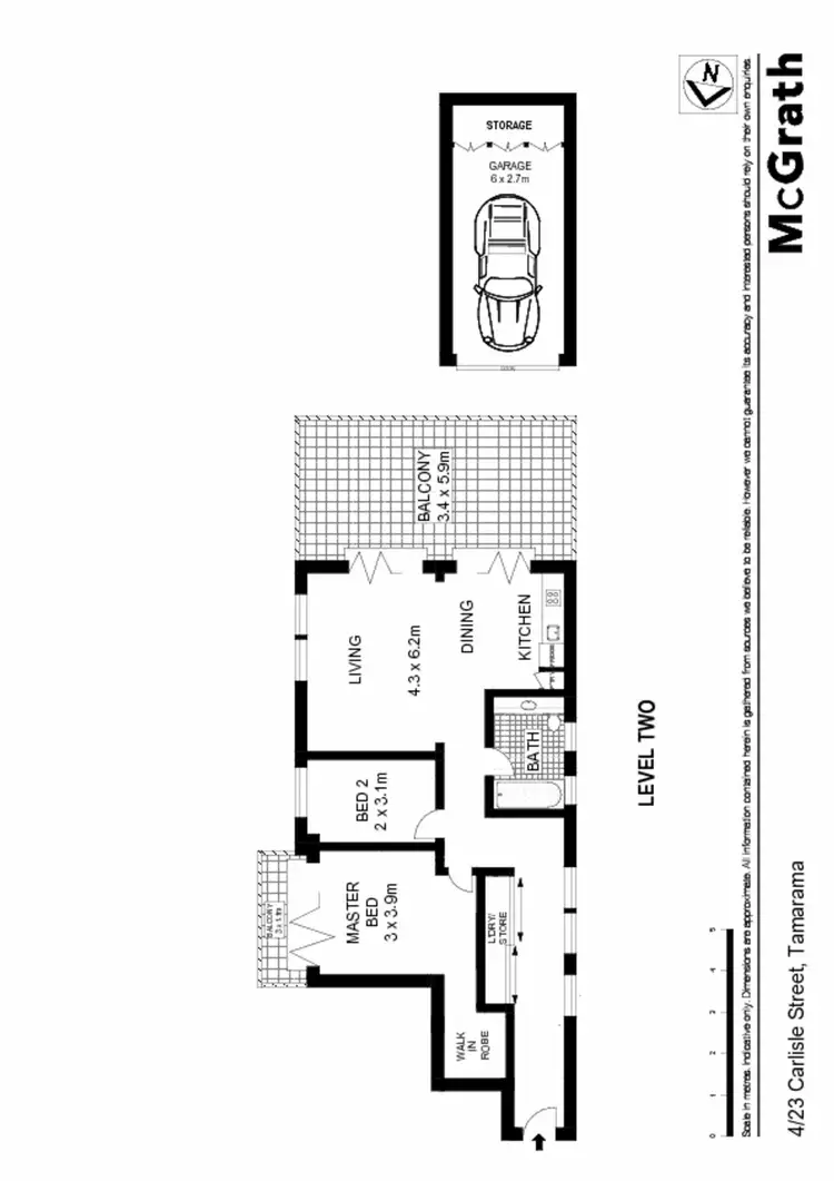 Floorplan of Homely apartment listing, 4/23 Carlisle Street, Tamarama NSW 2026