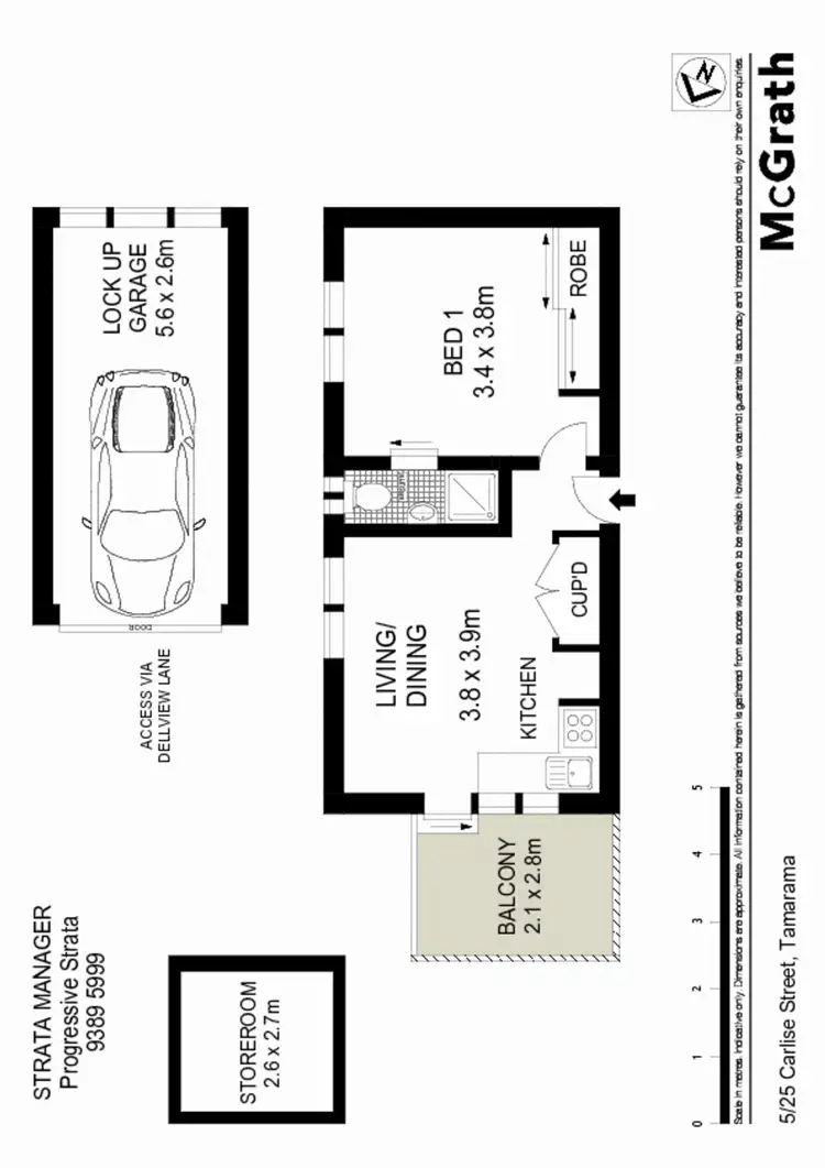 Floorplan of Homely apartment listing, 5/25 Carlisle Street, Tamarama NSW 2026
