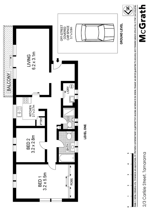 Floorplan of Homely apartment listing, 2/3 Carlisle Street, Tamarama NSW 2026