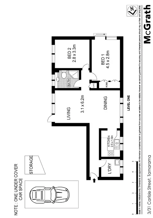 Floorplan of Homely apartment listing, 3/31 Carlisle Street, Tamarama NSW 2026