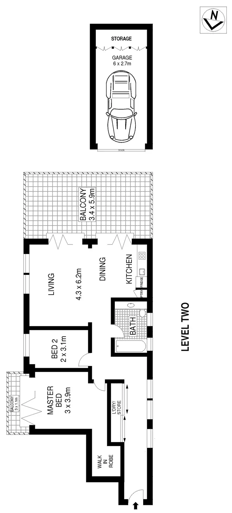 Floorplan of Homely apartment listing, 4/23 Carlisle Street, Tamarama NSW 2026