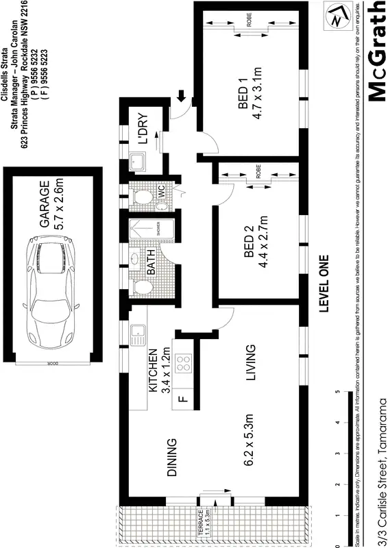 Floorplan of Homely apartment listing, 3/3 Carlisle Street, Tamarama NSW 2026