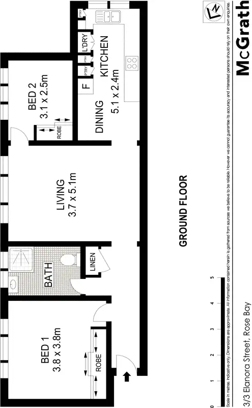 Floorplan of Homely apartment listing, 3/3 Elanora Street, Rose Bay NSW 2029