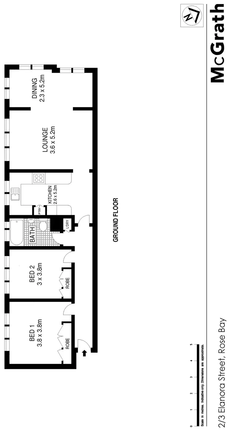Floorplan of Homely apartment listing, 2/3 Elanora Street, Rose Bay NSW 2029