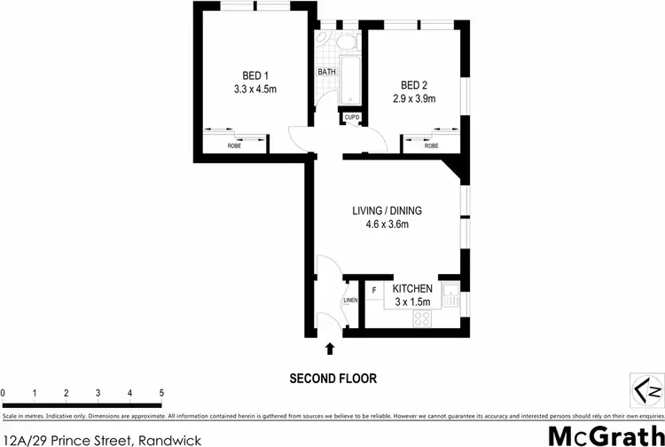 Floorplan of Homely apartment listing, 12A/29 Prince Street, Randwick NSW 2031