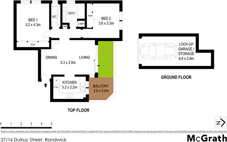 Floorplan of Homely apartment listing, 27/16 Dutruc Street, Randwick NSW 2031