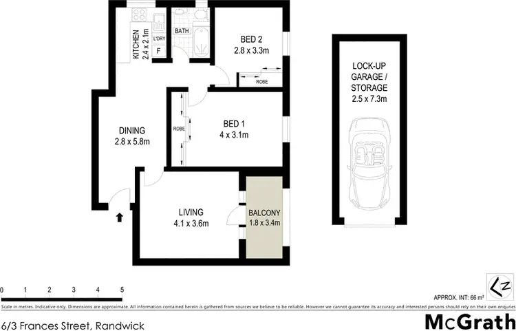 Floorplan of Homely apartment listing, 6/3 Frances Street, Randwick NSW 2031