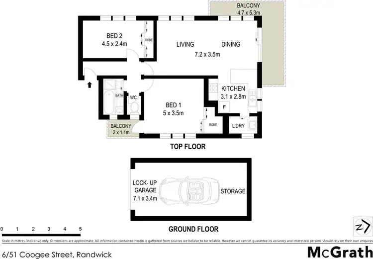 Floorplan of Homely apartment listing, 6/51 Coogee Street, Randwick NSW 2031