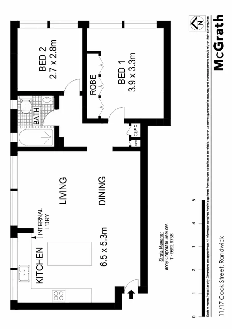 Floorplan of Homely apartment listing, 11/17 Cook Street, Randwick NSW 2031