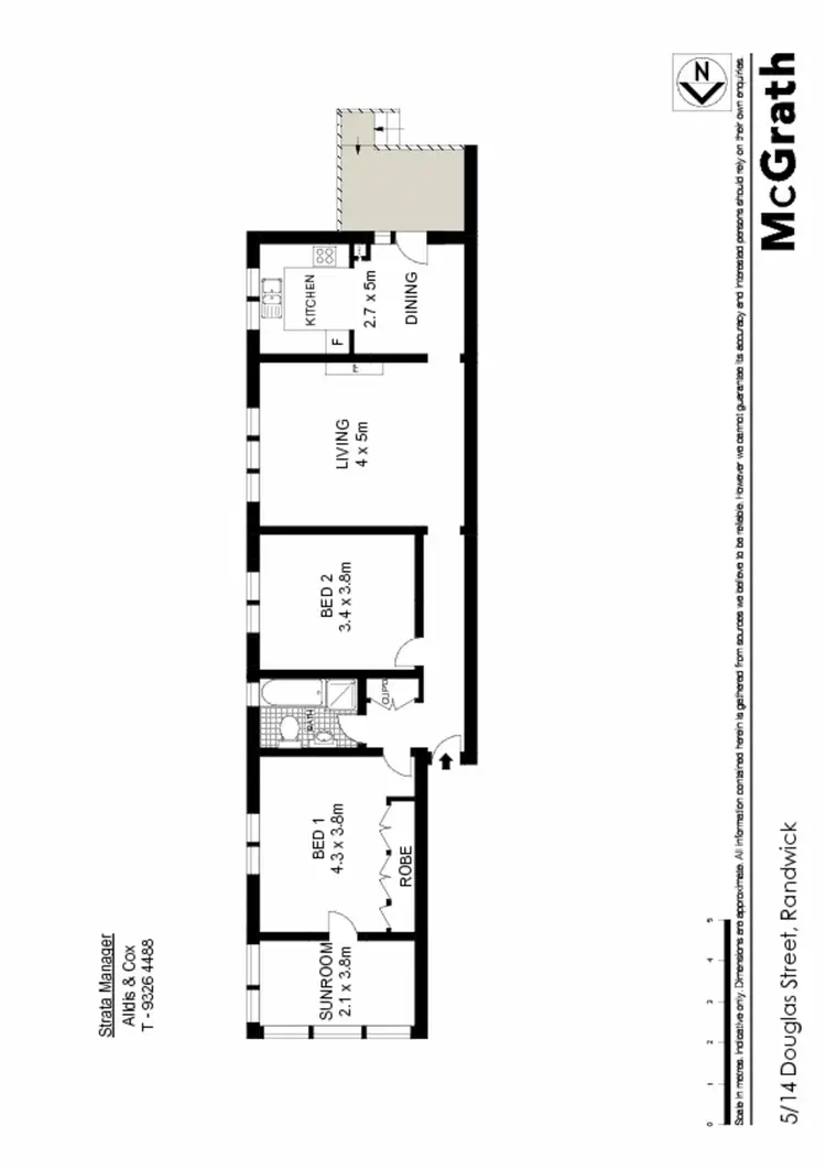 Floorplan of Homely apartment listing, 5/14 Douglas Street, Randwick NSW 2031