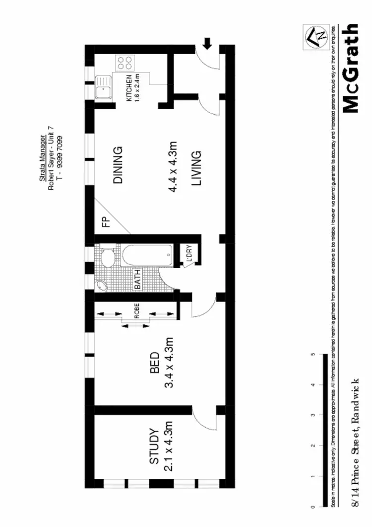 Floorplan of Homely apartment listing, 8/14 Prince Street, Randwick NSW 2031