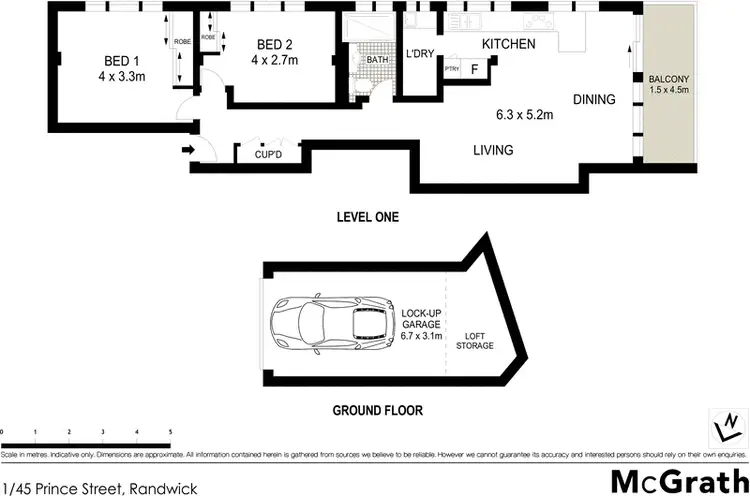 Floorplan of Homely apartment listing, 1/45 Prince Street, Randwick NSW 2031