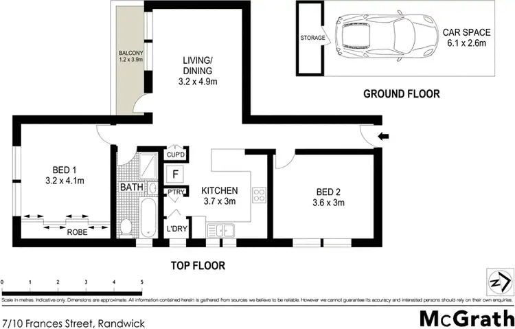 Floorplan of Homely apartment listing, 7/10 Frances Street, Randwick NSW 2031