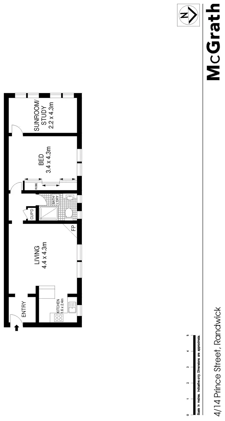 Floorplan of Homely apartment listing, 4/14 Prince Street, Randwick NSW 2031