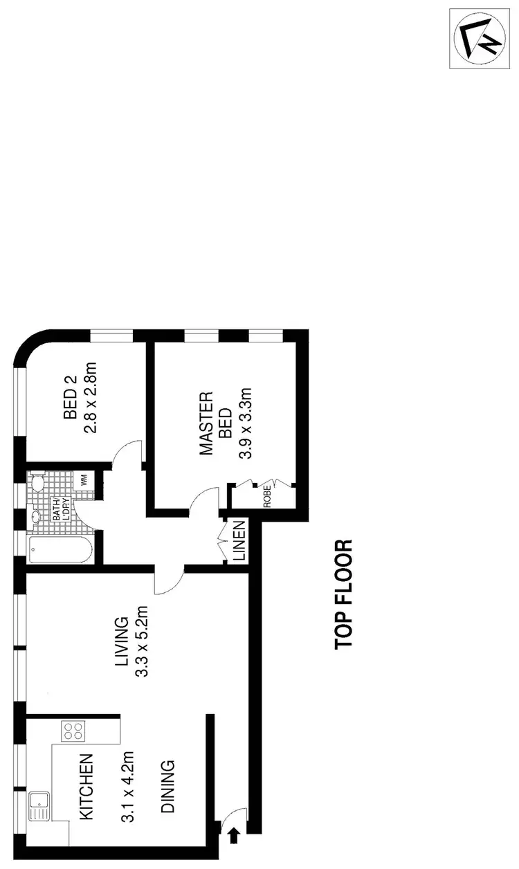 Floorplan of Homely apartment listing, 9/17 Cook Street, Randwick NSW 2031