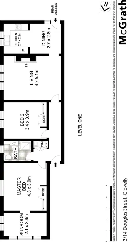 Floorplan of Homely apartment listing, 3/14 Douglas Street, Randwick NSW 2031