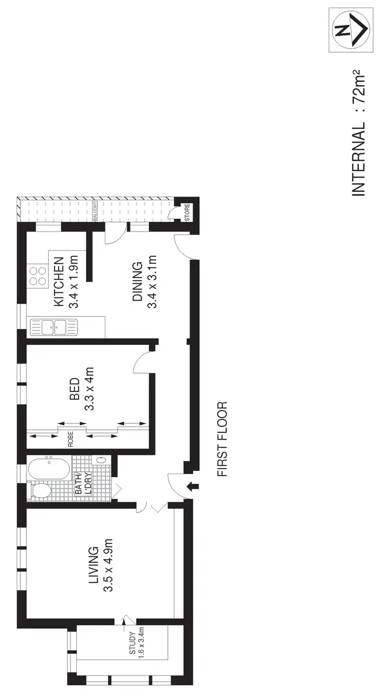 Floorplan of Homely apartment listing, 4/16 Church Street, Randwick NSW 2031