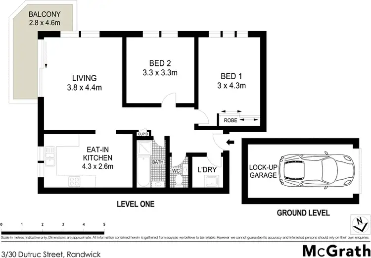 Floorplan of Homely apartment listing, 3/30 Dutruc Street, Randwick NSW 2031