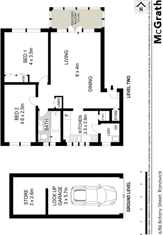 Floorplan of Homely apartment listing, 6/86 Botany Street, Randwick NSW 2031