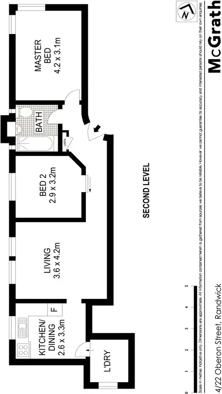 Floorplan of Homely apartment listing, 4/22 Oberon Street, Randwick NSW 2031
