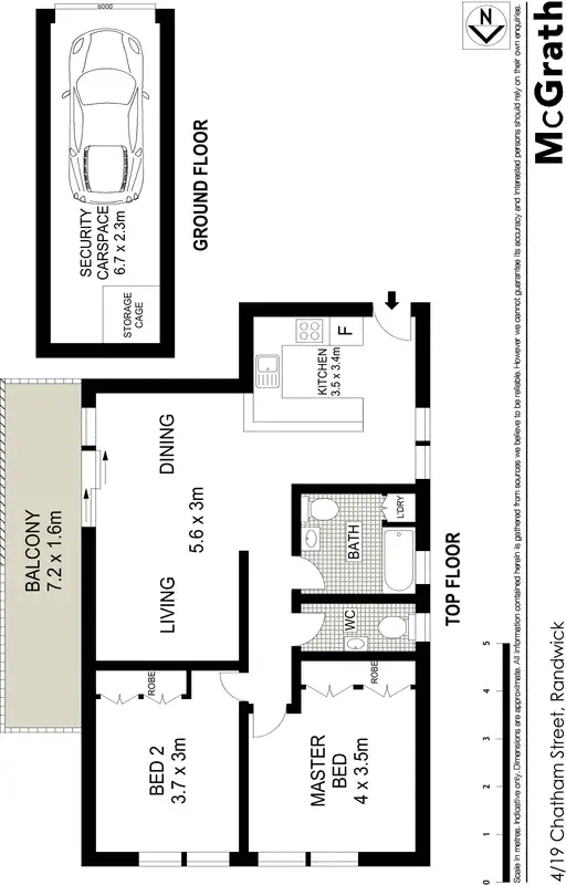 Floorplan of Homely apartment listing, 4/19 Chatham Street, Randwick NSW 2031