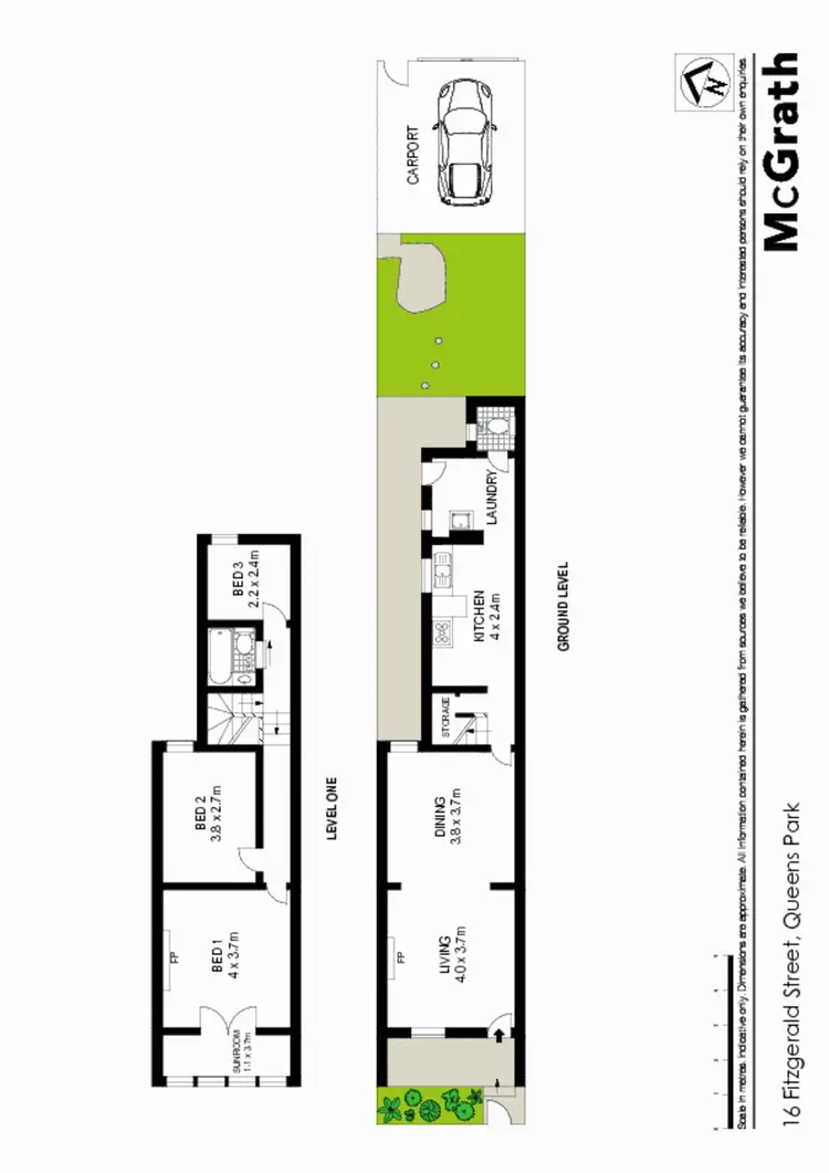 Floorplan of Homely house listing, 16 Fitzgerald Street, Queens Park NSW 2022